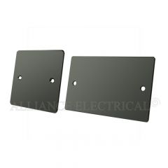 Black Nickel Flat Plate Blank Plate - Electrical Blanking Single 1G/ Double 2G