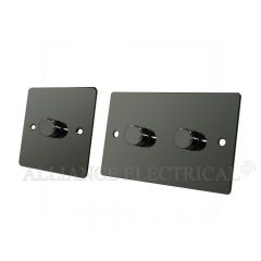 Black Nickel Flat Plate Dimmer 1000W -10 Amp 1 Gang 2G 2 Way