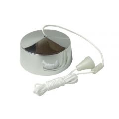 Bathroom Pull Cord Ceiling Switch 6 Amp in Chrome